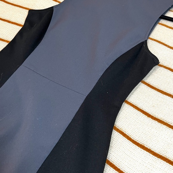 H&M Black & Gray Colour Block Dress w/ Slits - Picture 6 of 6